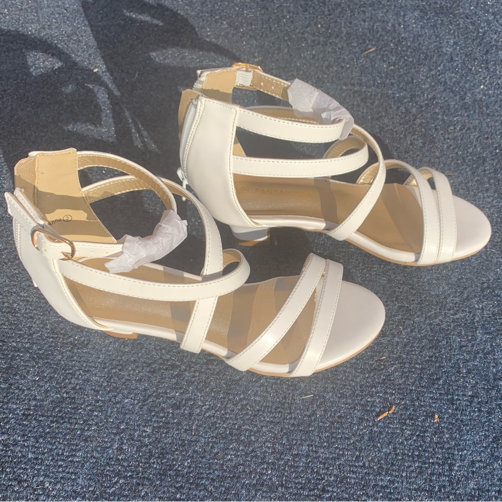 Elegant White Strappy Sandals